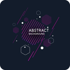 Fototapete - Abstract background with dynamic lines. Vector illustration in flat minimalistic style