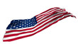 © simanta - USA flag wavy long drawn landscape background banner.Memorial Day with American Flag Background Banner. U.S. Flag. United States Flag.