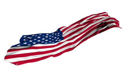 Wall Mural - USA flag wavy long drawn landscape background banner.Memorial Day with American Flag Background Banner. U.S. Flag. United States Flag.