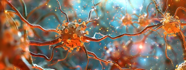 Aufkleber - insulins impact on brain activity a visual of synaptic plasticity in d