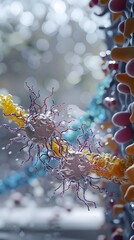 Poster - insulin binding to receptor on target cells a detailed d diagram