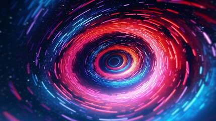 Wall Mural - Digital galaxy colorful black hole scene abstract graphic poster web page PPT background