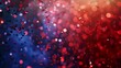 Abstract bokeh background with red and blue glittering confetti