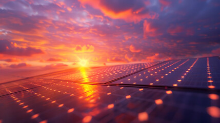 Poster - Photovoltaic Cells Unlocking the Potential of Solar Energy on Isolated Background with Cinematic Photographic Style