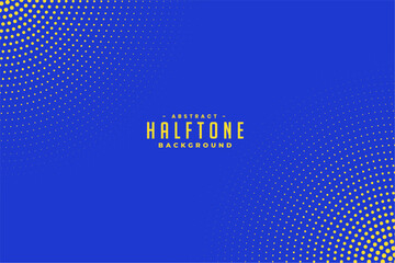 Poster - abstract halftone texture blue background in geometric style