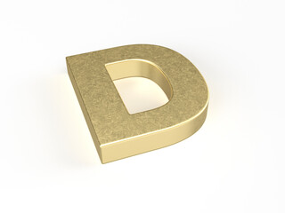 Wall Mural - Gold letter D