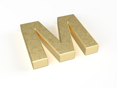 Gold letter M