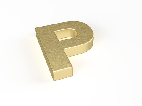 Gold letter P