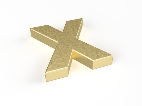 Gold letter X