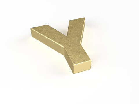 Gold letter Y