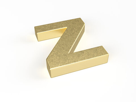 Gold letter Z