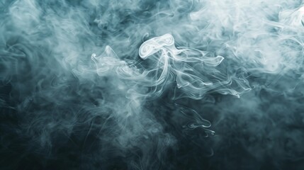 Poster - thick smoke swirls on a dark backdrop, space in center for your text.
