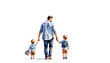 © akk png - back together going original son toddler fatherhood watercolor view illustration father family people man boy children eltern caucasian togetherness hand little adult parenthood male hold bonding