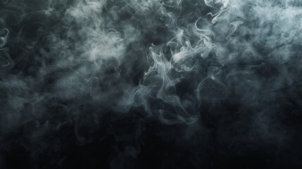 Poster - smoke billows against dark background, central space open for text.