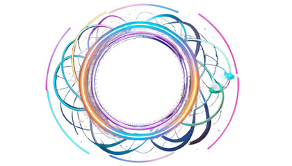 Wall Mural - light magic lens ring lines spiral rotating effect ball blurred sphere glint neon circle swirl led glow hud shine flare energy round background bright motion sparkle glistering line frame shape