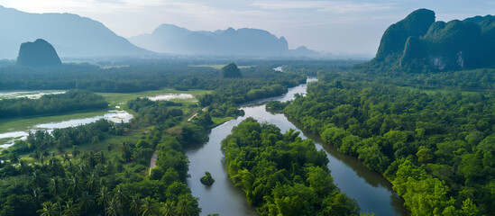 Wall Mural - river in the mountains