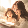 © Charintip - Golden Moments: Mother and Child Reading Together
