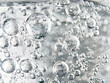 Water bubbles in a glass.