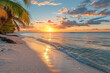Tropical Sunset on Serene Beach