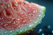 Fresh Watermelon Slice with Water Drops