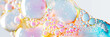 abstract organic shapes made from colorful bubbles and liquid against a white background, generative AI