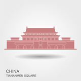 Fototapeta Big Ben - Forbidden City. Gate of Heavenly Peace. Tiananmen Square