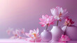 Serene Lotus Blossoms in Vases