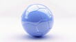 light blue soccer ball isolated on white background