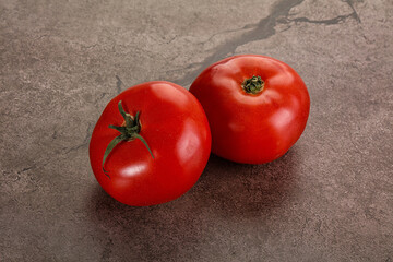 Two ripe sweet organic tomato