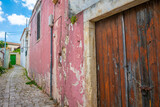 Fototapeta  - Traditional old houses and in Archanes village in Herakleio, Crete. Street view
