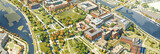 Fototapeta Miasto - Detailed Map and Layout of University of Wisconsin Campus