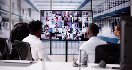 Poster - Businesspeople Having Video Conference