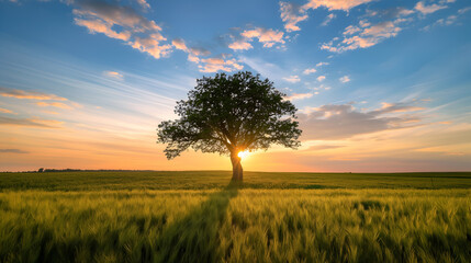 Wall Mural - tree in the field