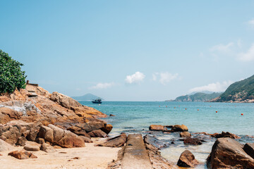 Canvas Print - Shek O beach seascape in Hong Kong