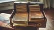 Lawyer's Briefcase, Professional briefcase filled with essential legal files.