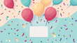 © Bill - Balloon inside paper note design Party celebration