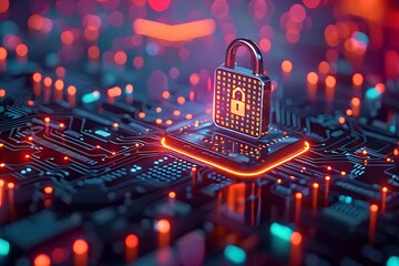 Poster - Safeguarding the Virtual Realm, Highlighting the Crucial Significance of Cybersecurity in Preserving Digital Integrity.