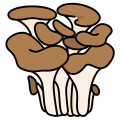 Wall Mural - maitake line icon