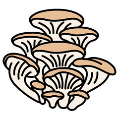 Wall Mural - mushroom line icon