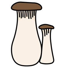 Wall Mural - eryngi mushroom line icon