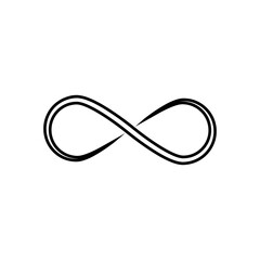 Wall Mural - infinity icon vector. mobius loop shape illustration sign. unlimited symbol. forever logo.