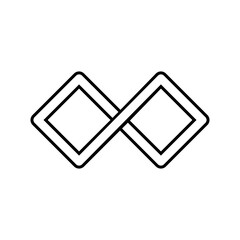 Wall Mural - infinity icon vector. mobius loop shape illustration sign. unlimited symbol. forever logo.