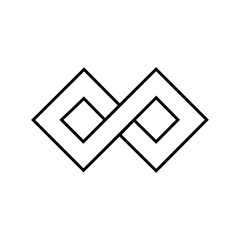 Wall Mural - infinity icon vector. mobius loop shape illustration sign. unlimited symbol. forever logo.