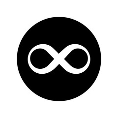Wall Mural - infinity icon vector. mobius loop shape illustration sign. unlimited symbol. forever logo.