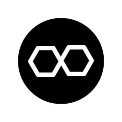 Wall Mural - infinity icon vector. mobius loop shape illustration sign. unlimited symbol. forever logo.
