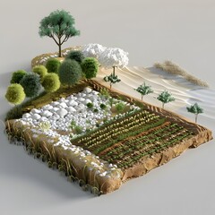 Poster - Graphical comparison of environmental impact of conventional versus organic cotton production using