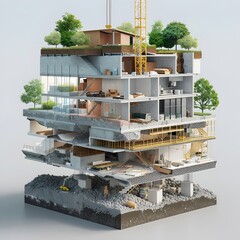 Poster - cutting edge sustainable architecture blending modern design energy efficiency and environmental