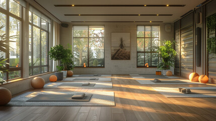 Poster - A designated stretching area, beckoning you to unwind and improve flexibility.