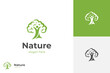 green People Tree Logo icon design with Human Tree symbol Creative Concept Logo Design. vector illustration