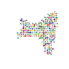 abstract map of australian indian ocean territories drawn with overlapping colored circles like swee